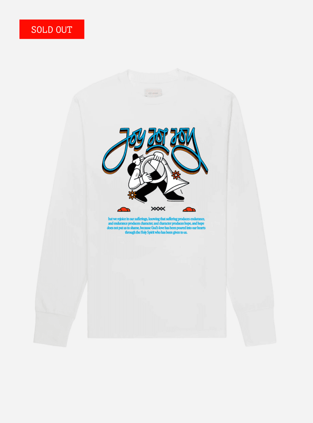 Joy Joy Joy Sweatshirt In White.png